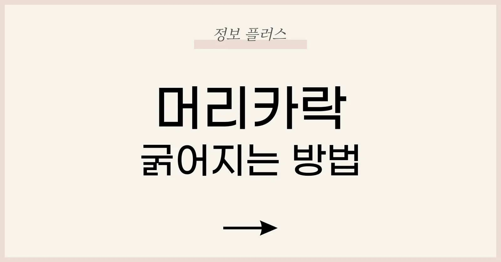 머리카락굵어지는법